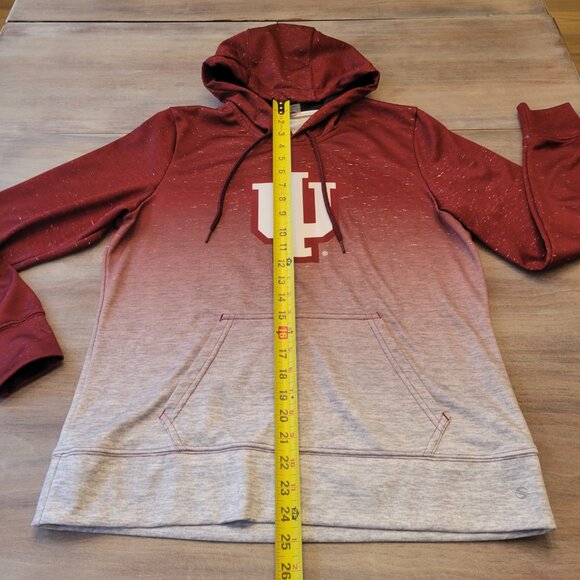 Indiana University Hoosiers Red /White Hoodie Sweatshirt Men's Medium IU Logo - Picture 7 of 9